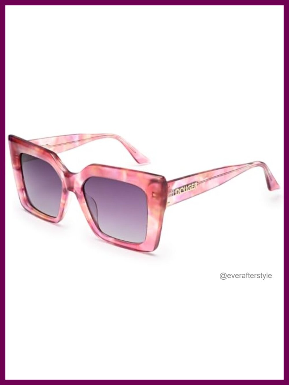Trendy Retro Acetate Square Sunglasses UV Protection Designer Fashion Shades